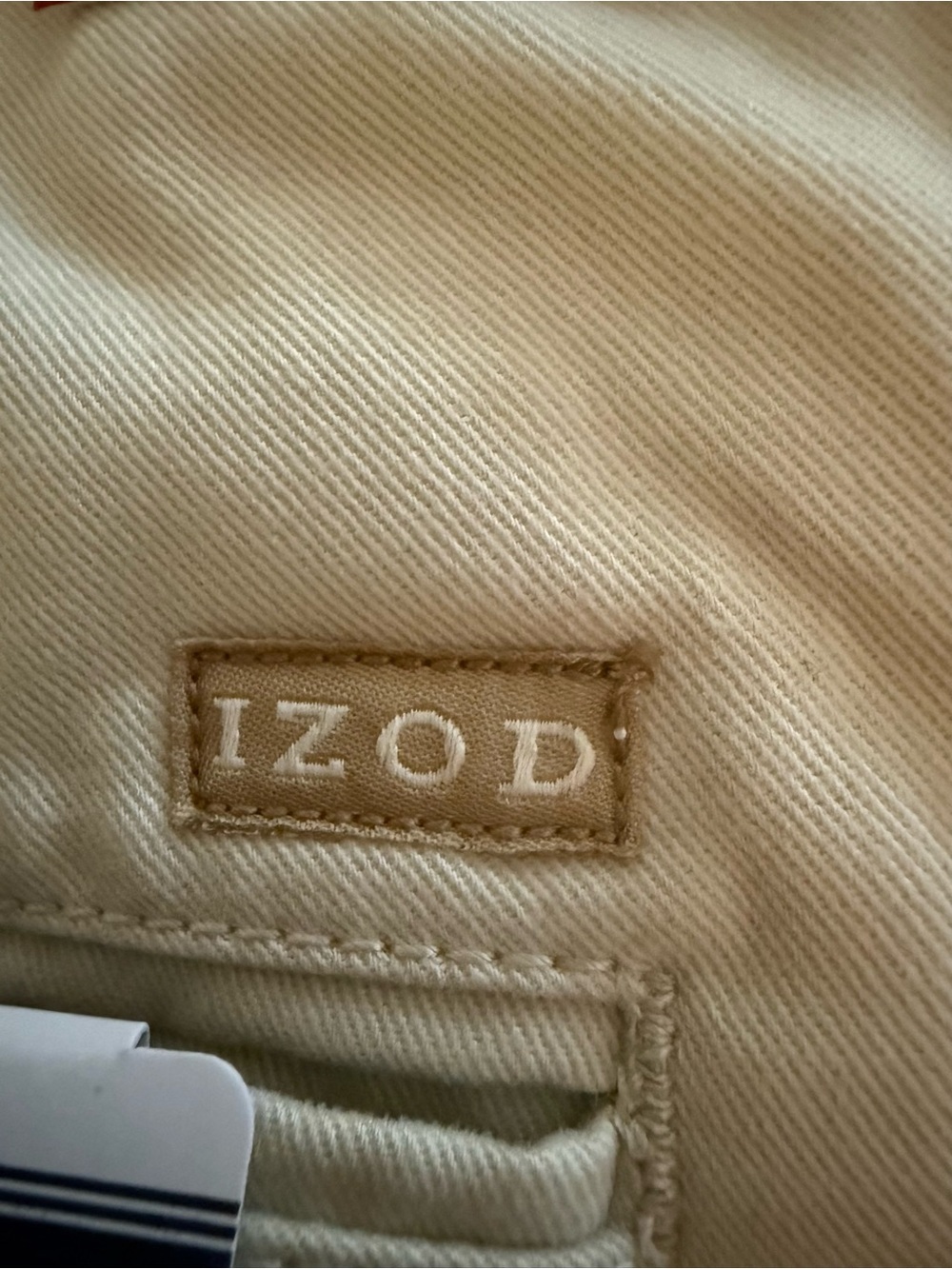 IZOD American Chino Straight Fit Flat Front Pants Silver Birch 32x32 NWT Mens‎ - Picture 6 of 6